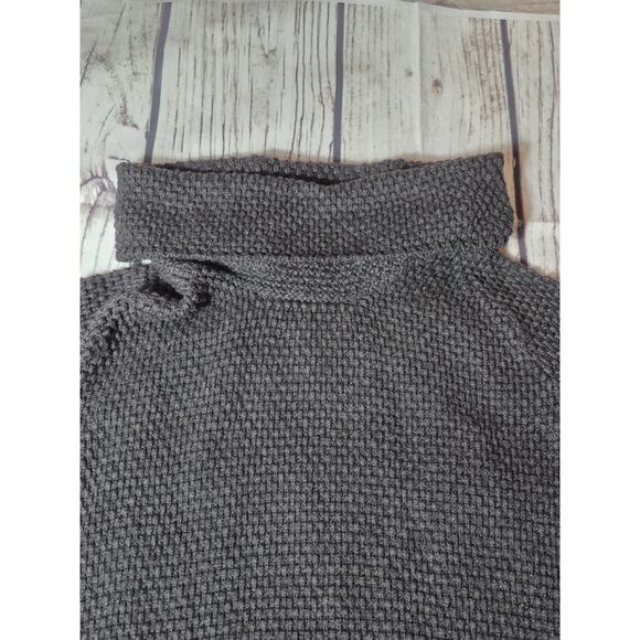 GAP Womens Dark Gray Wool Blend Chunky Knit Turtleneck Sweater Size Medium - Picture 5 of 11